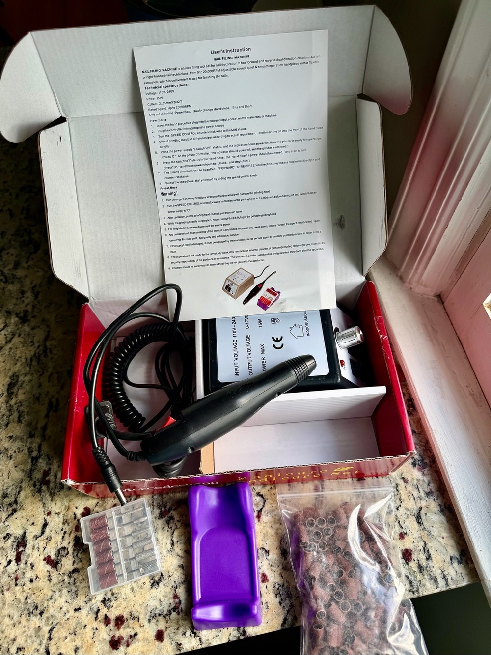 Mercedes2000 Manicure & Pedicure Electric Nail Drill Set
